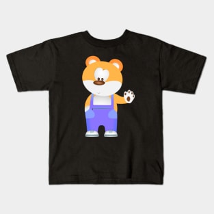 Cute teddy bear in trousers Kids T-Shirt